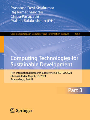 cover image of Computing Technologies for Sustainable Development